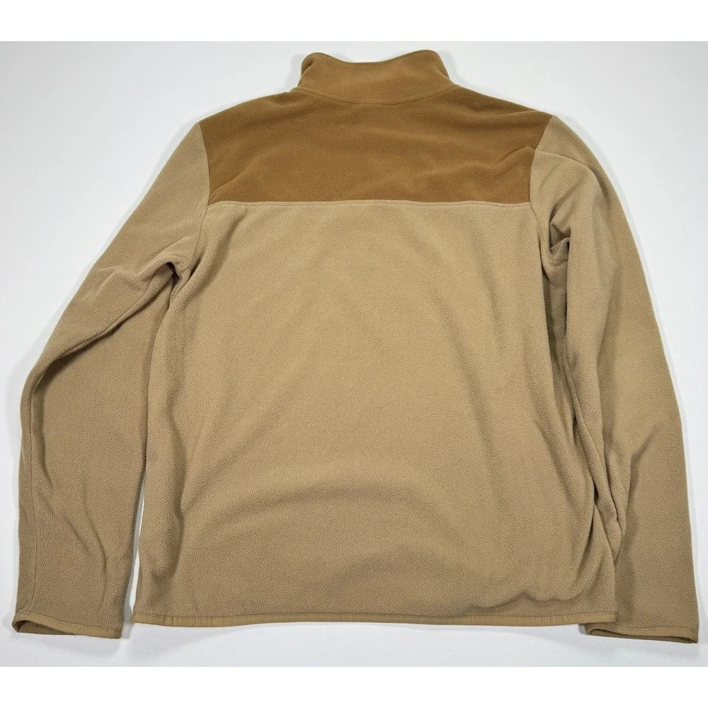 The North Face Mens L Brown Fleece Quarter Zip Pullover Mock Neck Outdoor
